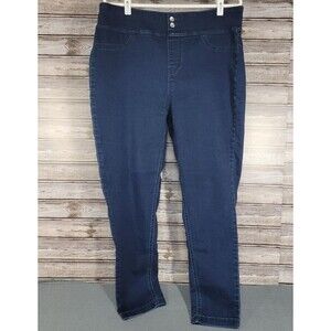Womens Jeans Terra & Sky Jegging Size 14W (0X) Pull On Mid Rise Med Blue Wash